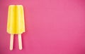 Popsicle on a Bright Pink Background