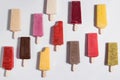 Popsicle collection assorted ice cream lolly Royalty Free Stock Photo