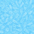 Popsicle ice cream icons pattern.