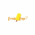 Sweet Popsicle Ice Cream Logo, Sign, Icon, Flat Design, Vetor Design