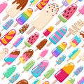 Popsicle ice cream pattern. Royalty Free Stock Photo