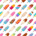 Popsicle ice cream pattern. Royalty Free Stock Photo
