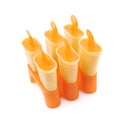 Popsicle ice lolly form molds isolated Royalty Free Stock Photo