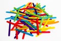 Popsicle Sticks Scattered Royalty Free Stock Photo