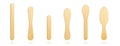 Popsicle sticks, wooden elements for ice cream