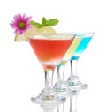 Popular alcoholic cocktails composition. Royalty Free Stock Photo