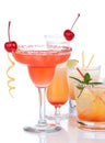 Popular alcoholic cocktails composition Royalty Free Stock Photo