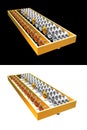 Popular ancient abacus or calculator.3d illustration.