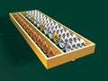 Popular ancient abacus or calculator.3d illustration Royalty Free Stock Photo