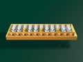 Popular ancient abacus or calculator.3d illustration Royalty Free Stock Photo