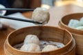 Popular asia food fork dimsum Royalty Free Stock Photo