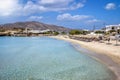 The popular beach at Agathopes, Syros island