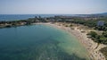 Popular beach at the Black Sea from Above
