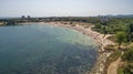 Popular beach at the Black Sea from Above