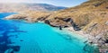 The popular beach Tis Grias to Pidima at the Greek island of Andros