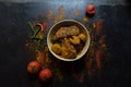 Popular Bengali dish fish kalia or masala curry served in a bowl