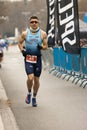 Popular biathlon race in the streets of Madrid Royalty Free Stock Photo