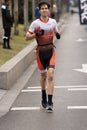 Popular biathlon race in the streets of Madrid Royalty Free Stock Photo