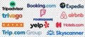 Popular booking travel logos