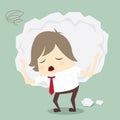 popular businessman serious stress concern confused hard work vector