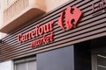 popular Carrefour Store, international French retail company Carrefour Group, multinational wholesaling corporation business in