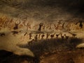 Prehistoric art wall paintng in neolithic cave Magura, Bulgaria