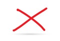 Popular check list symbol x wrong mark isolated