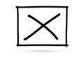 Popular check list symbol x wrong mark isolated