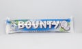 Popular coconut flavored Bounty chocolate Royalty Free Stock Photo