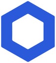 Popular cryptocurrency altcoin  icon vector illustration / ChainLink[LINK Royalty Free Stock Photo