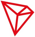 Popular cryptocurrency altcoin icon vector illustration / TRON[TRX