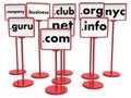 Popular Domain Names, Internet Concept Royalty Free Stock Photo