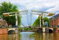 Popular Drawbridge on a canal in Amsterdam Royalty Free Stock Photo