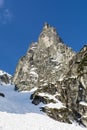 Popular eastern face with many extreme climbing routes to Mnich (Monk) peak in Polish Tatras