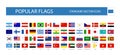 Popular flags standard flat icon