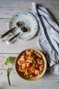 Popular food ingredient home made pasta in a bowl Royalty Free Stock Photo