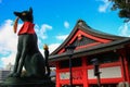 Popular fox statue, Kyoto, Japan