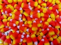 Candy corn background close-up top view stock images Royalty Free Stock Photo