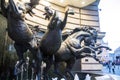 Popular The Horses of Helios, also known as The Four Bronze Horses of Helios fountain at famous Piccadilly Circus. London