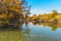 Hungarian landscape called Szigetkoz in autumn Royalty Free Stock Photo