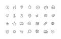 Popular icons sketch set outline line drawing by hand. Hand drawn collection black line vector illustration. Royalty Free Stock Photo