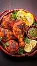 A popular Indian dish Closeup flavorful Tandoori Chicken Royalty Free Stock Photo