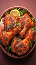 A popular Indian dish Closeup flavorful Tandoori Chicken Royalty Free Stock Photo