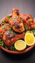 A popular Indian dish Closeup flavorful Tandoori Chicken Royalty Free Stock Photo