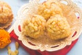 Popular Indian sweet dish known as Boondi laddu