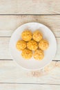 Popular Indian sweet dish known as Boondi laddu