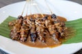 Popular Indonesian Checken Barbeque - Sate Ayam Royalty Free Stock Photo