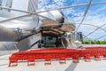 The popular Jay Pritzker Pavilion in Millennium Park in downtown Chicago. Royalty Free Stock Photo