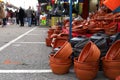 Popular kitchen pottery from Spain. Earthenware cooking pots and utensils