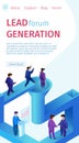 Popular Lead Forum Generation Vertical Banner. Royalty Free Stock Photo